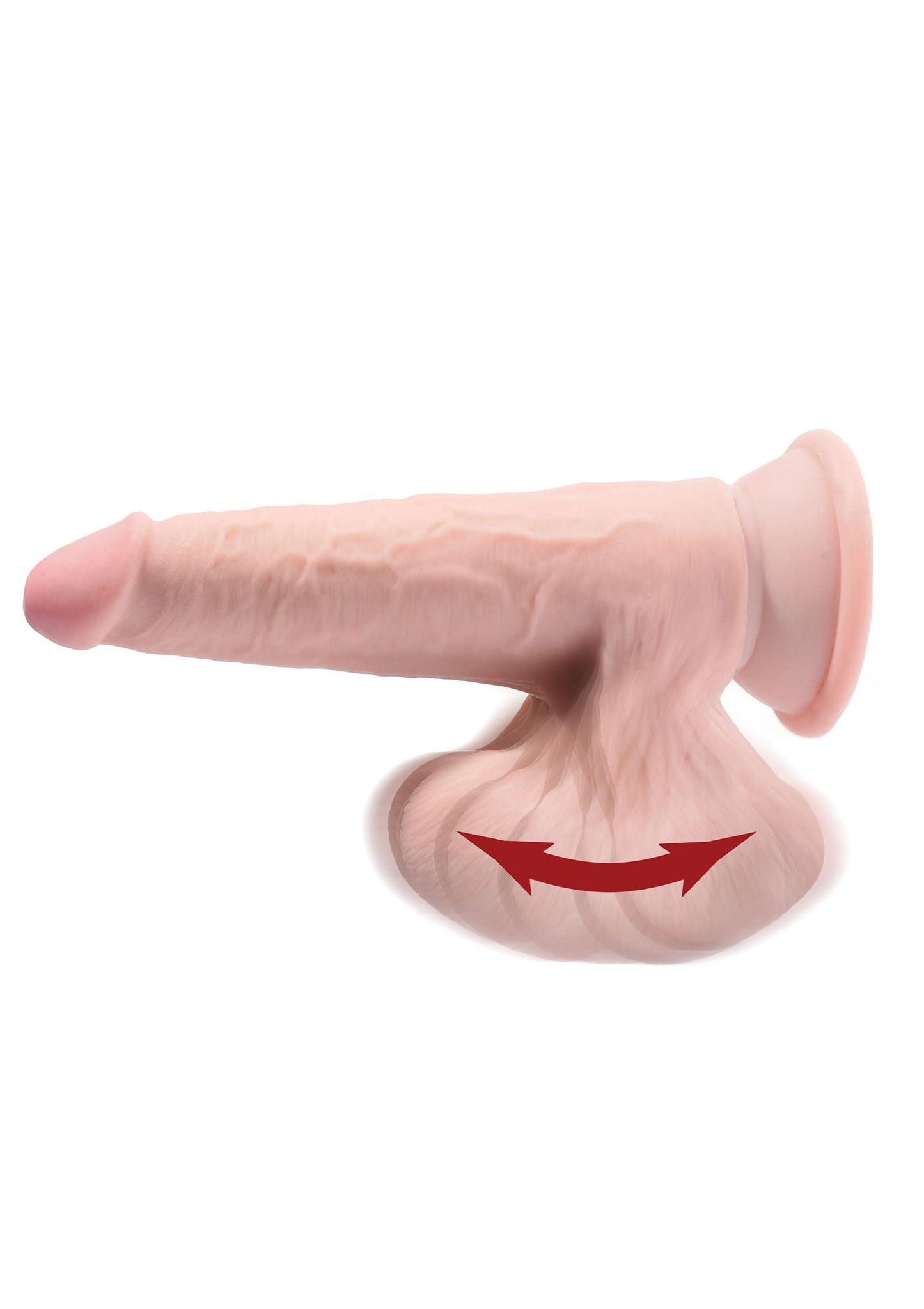 Pipedream King Cock Plus - 8' Triple Density Cock With Swinging Balls SKIN - 1