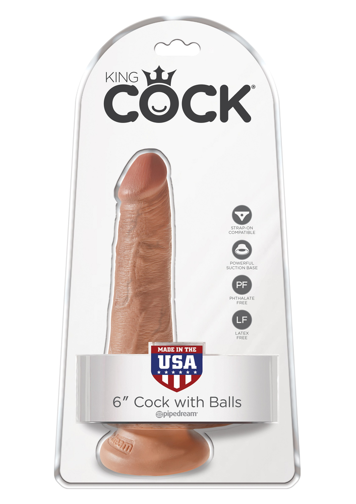 Pipedream King Cock 6' Cock With Balls CARAMEL - 6