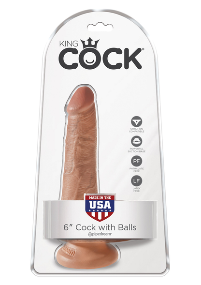 Pipedream King Cock 6' Cock With Balls CARAMEL - 6