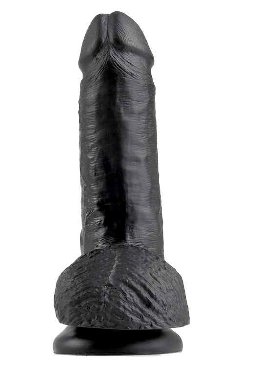 Pipedream King Cock - 7' Cock with Balls - Zwart