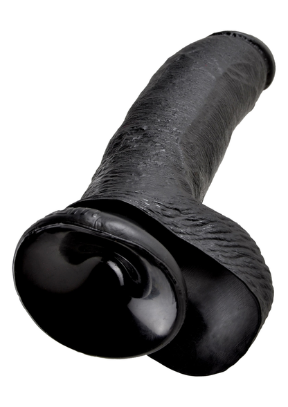 Pipedream King Cock 9' With Balls BLACK - 1