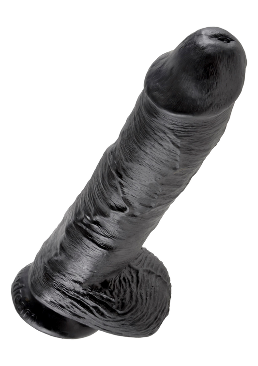 Pipedream King Cock - 10' Cock with Balls - Zwart