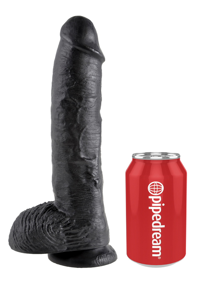 Pipedream King Cock 10' With Balls BLACK - 2