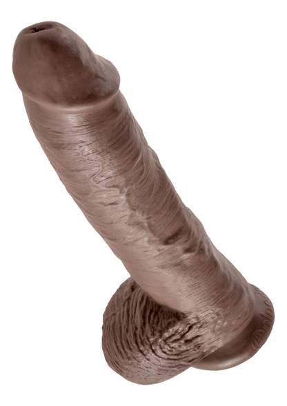 Pipedream King Cock 10' With Balls BROWN - 1