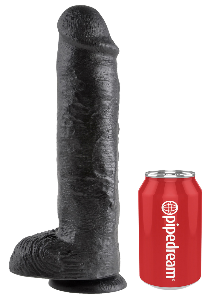 Pipedream King Cock 11' With Balls BLACK - 1