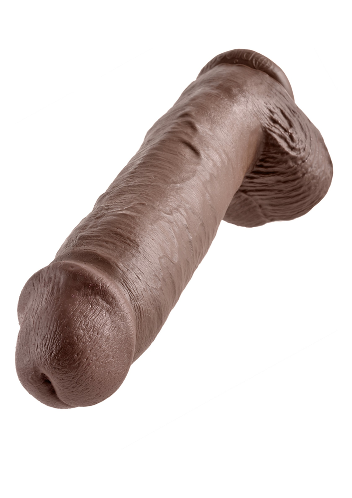 Pipedream King Cock 11' With Balls BROWN - 1