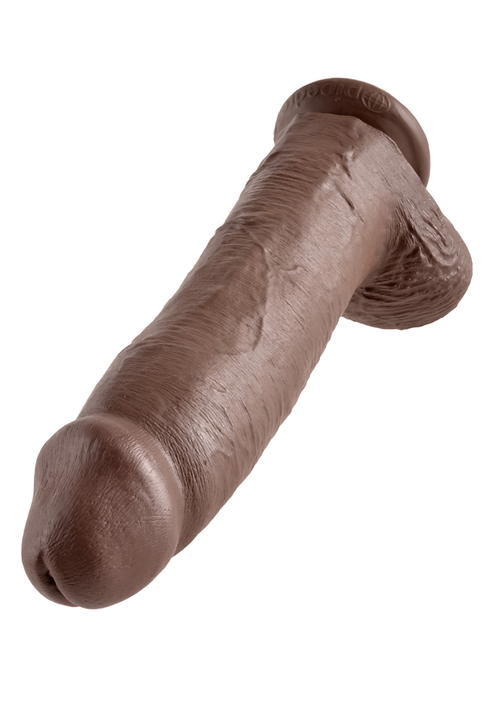 Pipedream King Cock 12' With Balls BROWN - 3