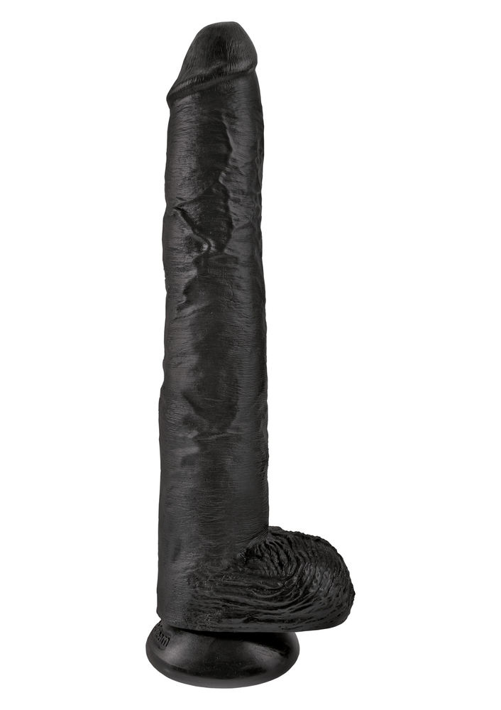 Pipedream King Cock 14' With Balls BLACK - 5