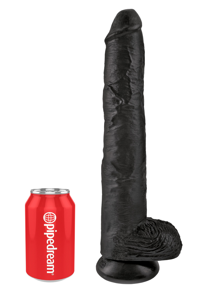 Pipedream King Cock 14' With Balls BLACK - 1