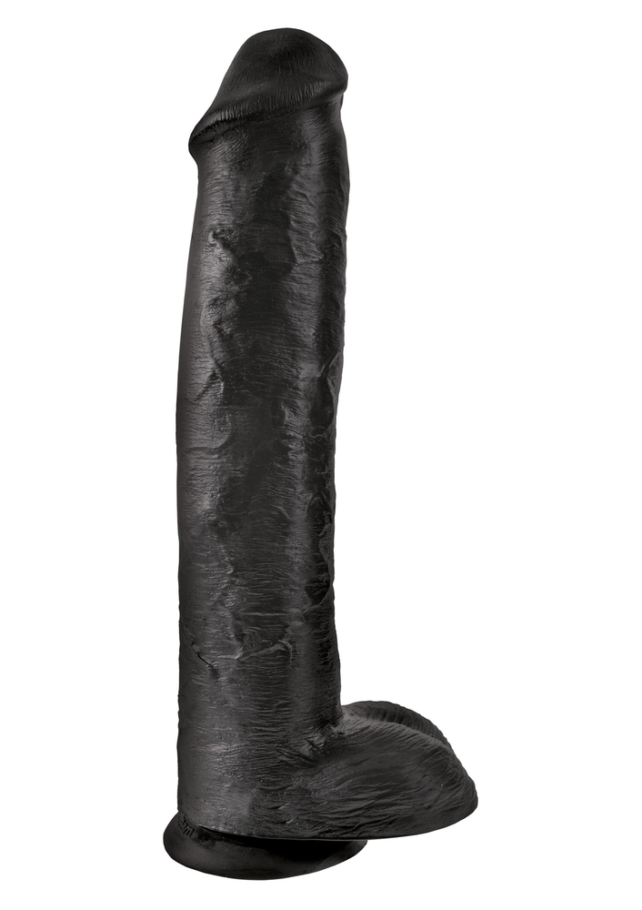 Pipedream King Cock 15' With Balls BLACK - 5