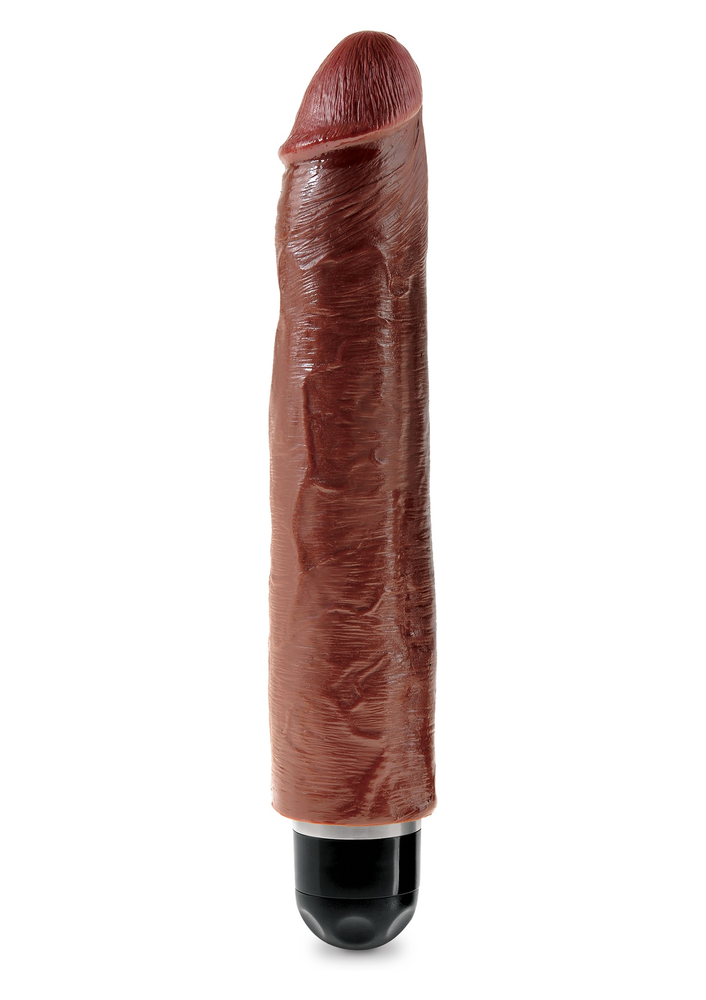 Pipedream King Cock 10' Vibrating Stiffy BROWN - 1