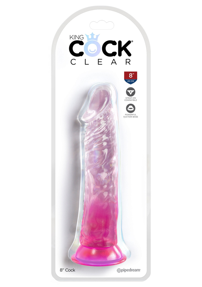 Pipedream King Cock Clear 8' PINK - 0