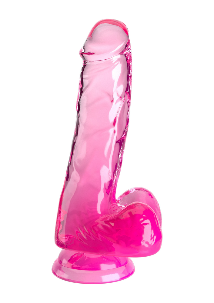 Pipedream King Cock Clear 6' Balls PINK - 0