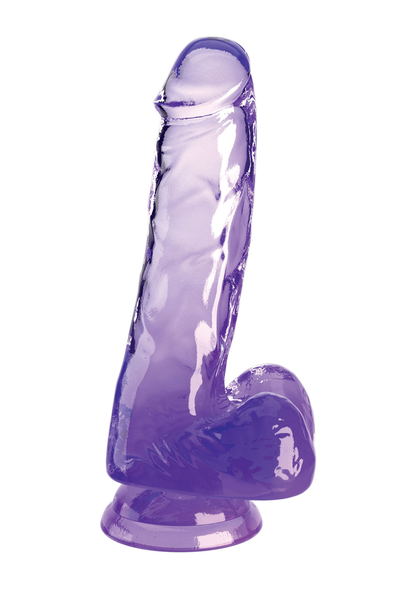 Pipedream King Cock Clear 6' Balls PURPLE - 1