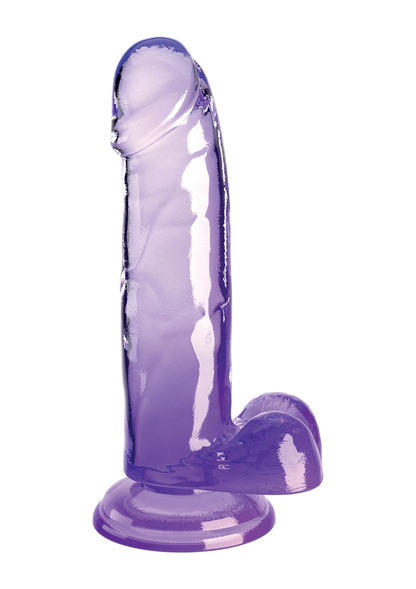 Pipedream King Cock Clear 7' Balls PURPLE - 1