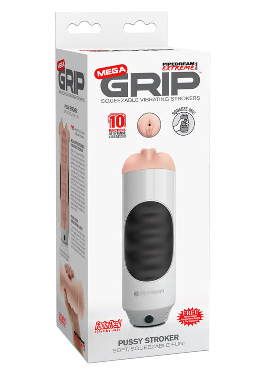 Pipedream PDX Extreme - Mega Grip Vibrating Stroker Pussy