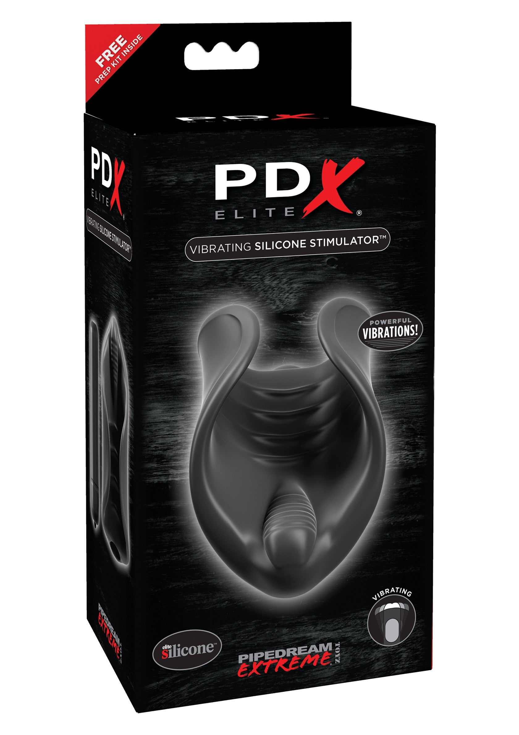 Pipedream PDX Elite Elite Vibrating Silicone Stimulator BLACK - 1