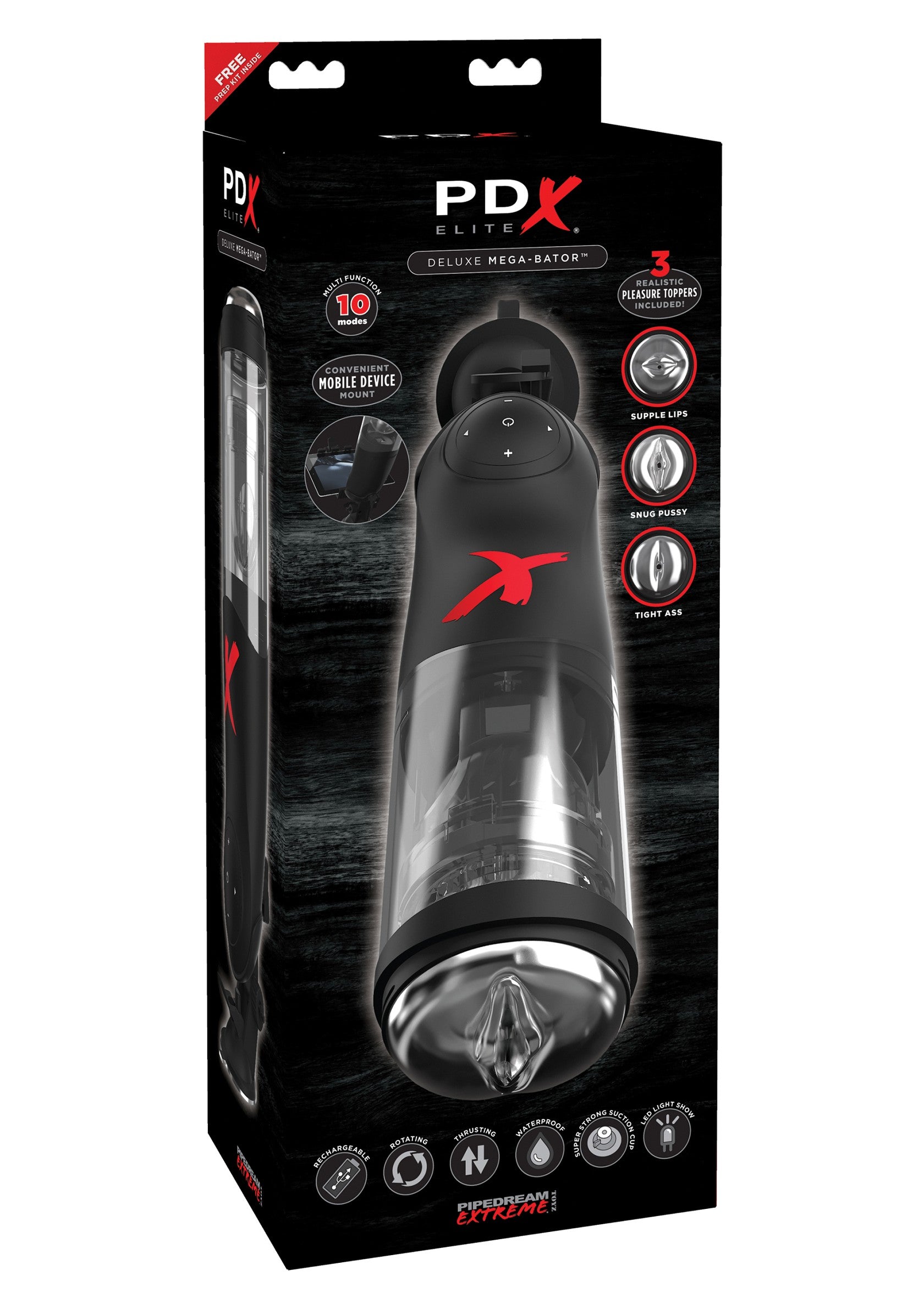 Pipedream PDX Elite Elite Deluxe Mega Bator BLACK - 3