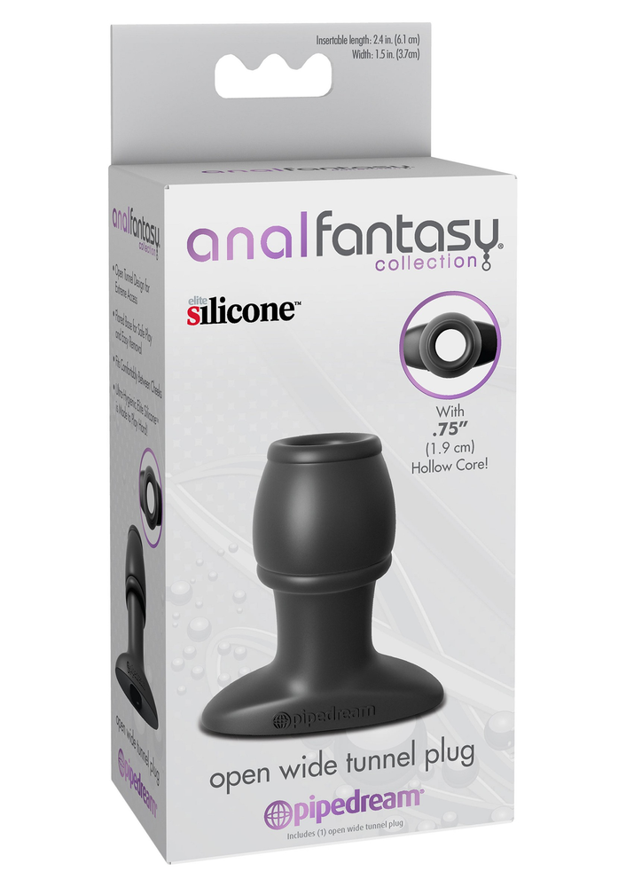 Pipedream Anal Fantasy Open Wide Tunnel Plug BLACK - 3