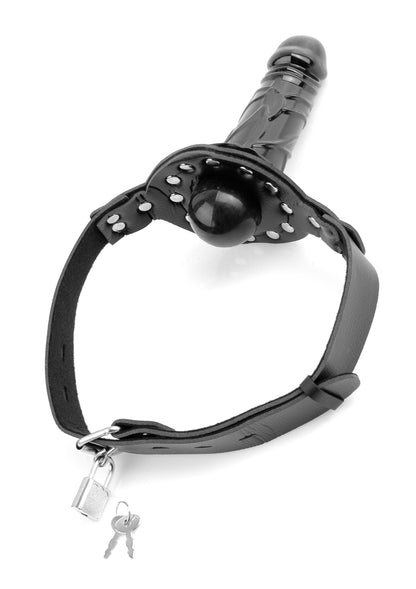 Pipedream Fetish Fantasy Deluxe Ball Gag with Dildo BLACK - 1