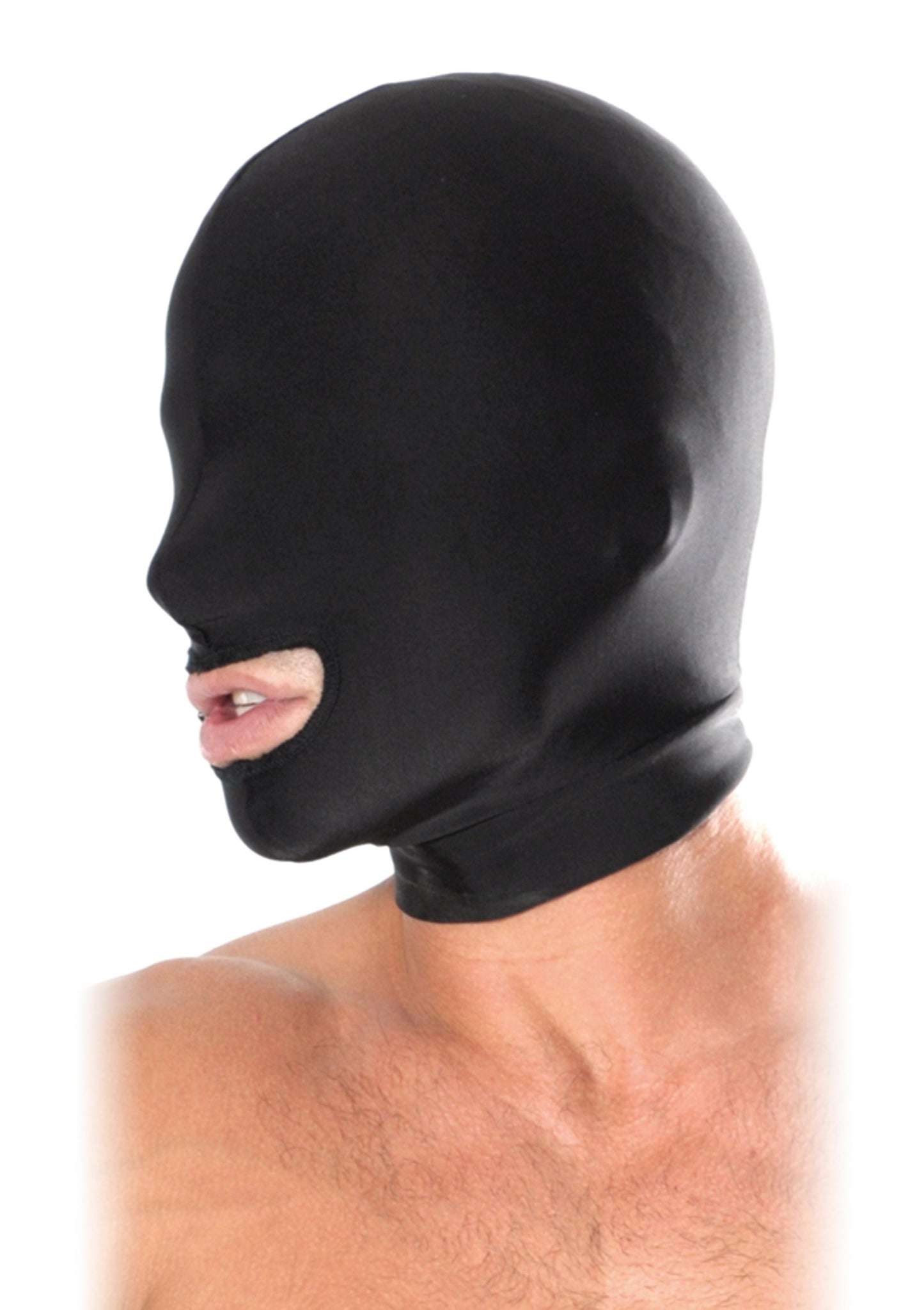 Pipedream Fetish Fantasy Spandex Open Mouth Hood BLACK - 2