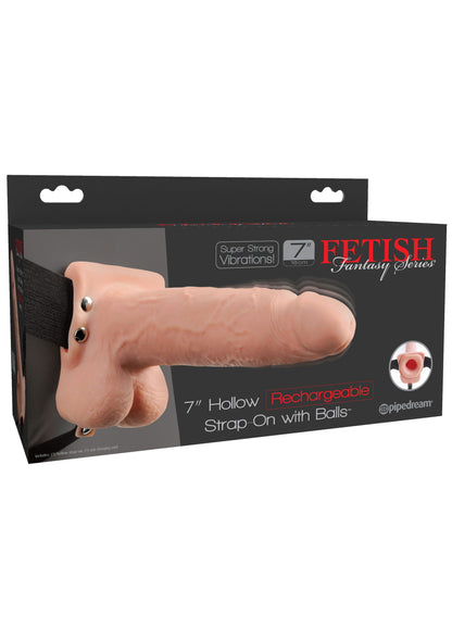 Pipedream Fetish Fantasy 7' Hollow Recharge Strap On SKIN - 5