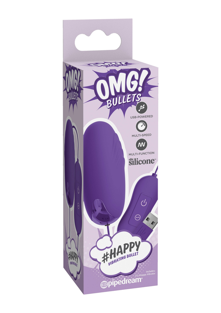 Pipedream OMG Happy Vibrating Bullet PURPLE - 1