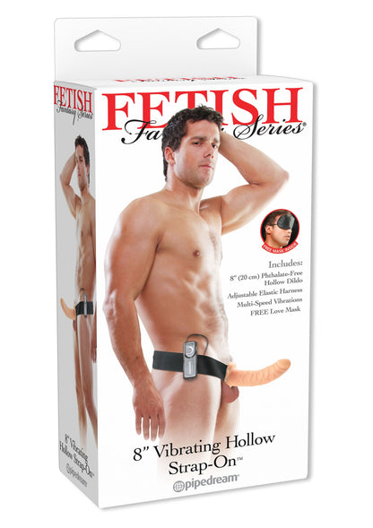 Pipedream Fetish Fantasy 8' Vibrating Hollow Strap-On SKIN - 0