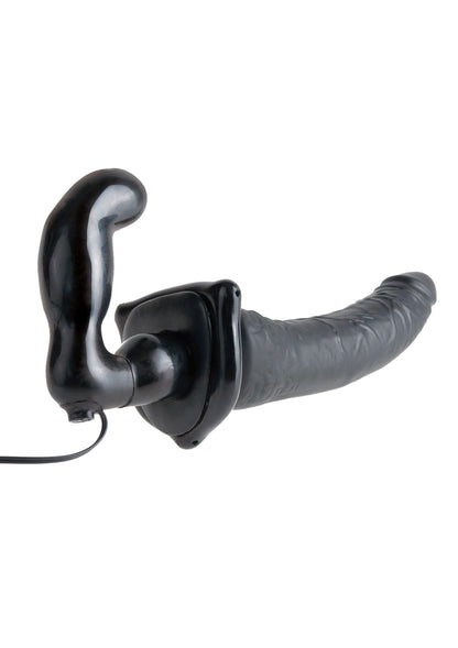 Pipedream Fetish Fantasy Deluxe Vibrating Strap-On BLACK - 0