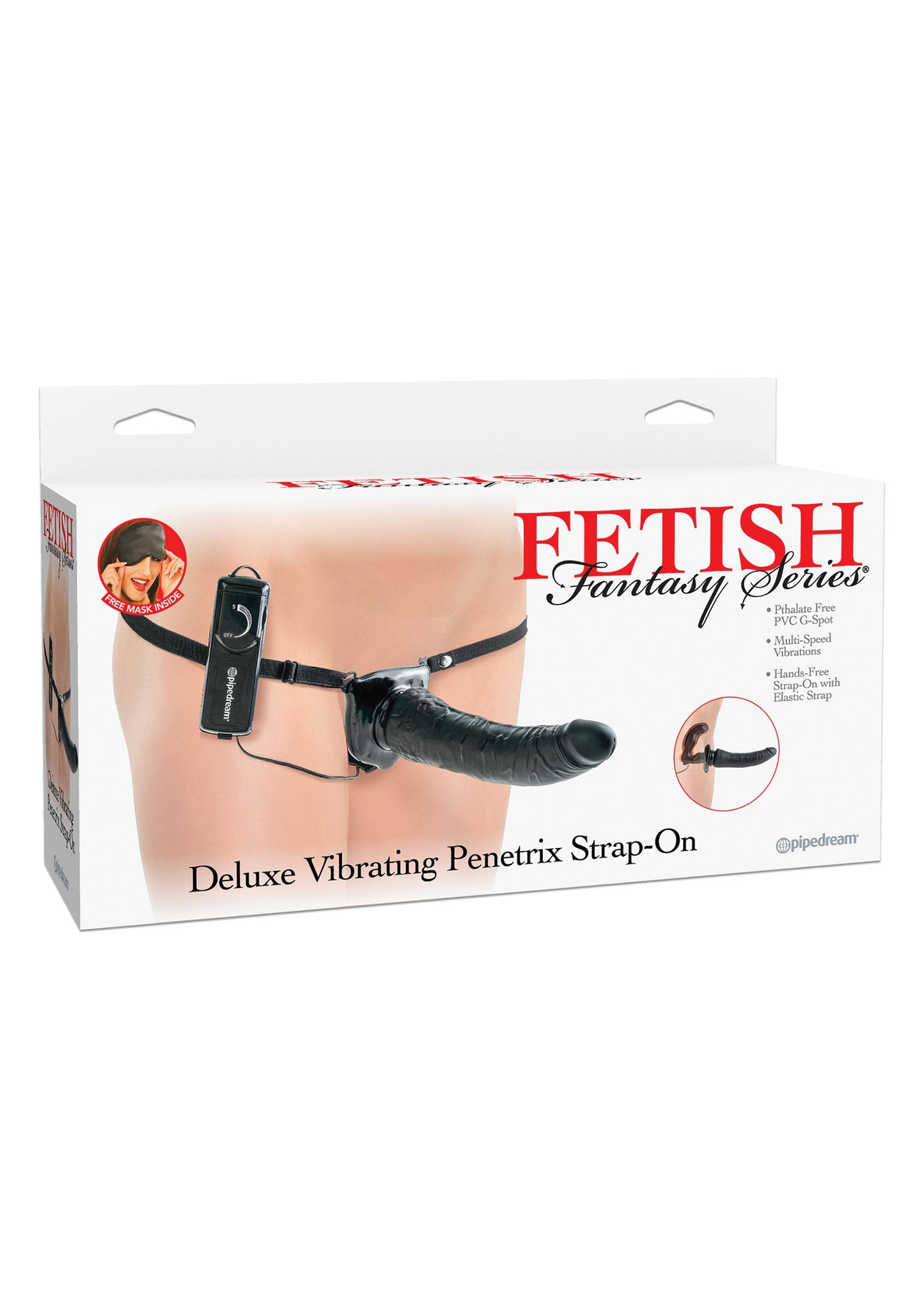 Pipedream Fetish Fantasy Deluxe Vibrating Strap-On BLACK - 3