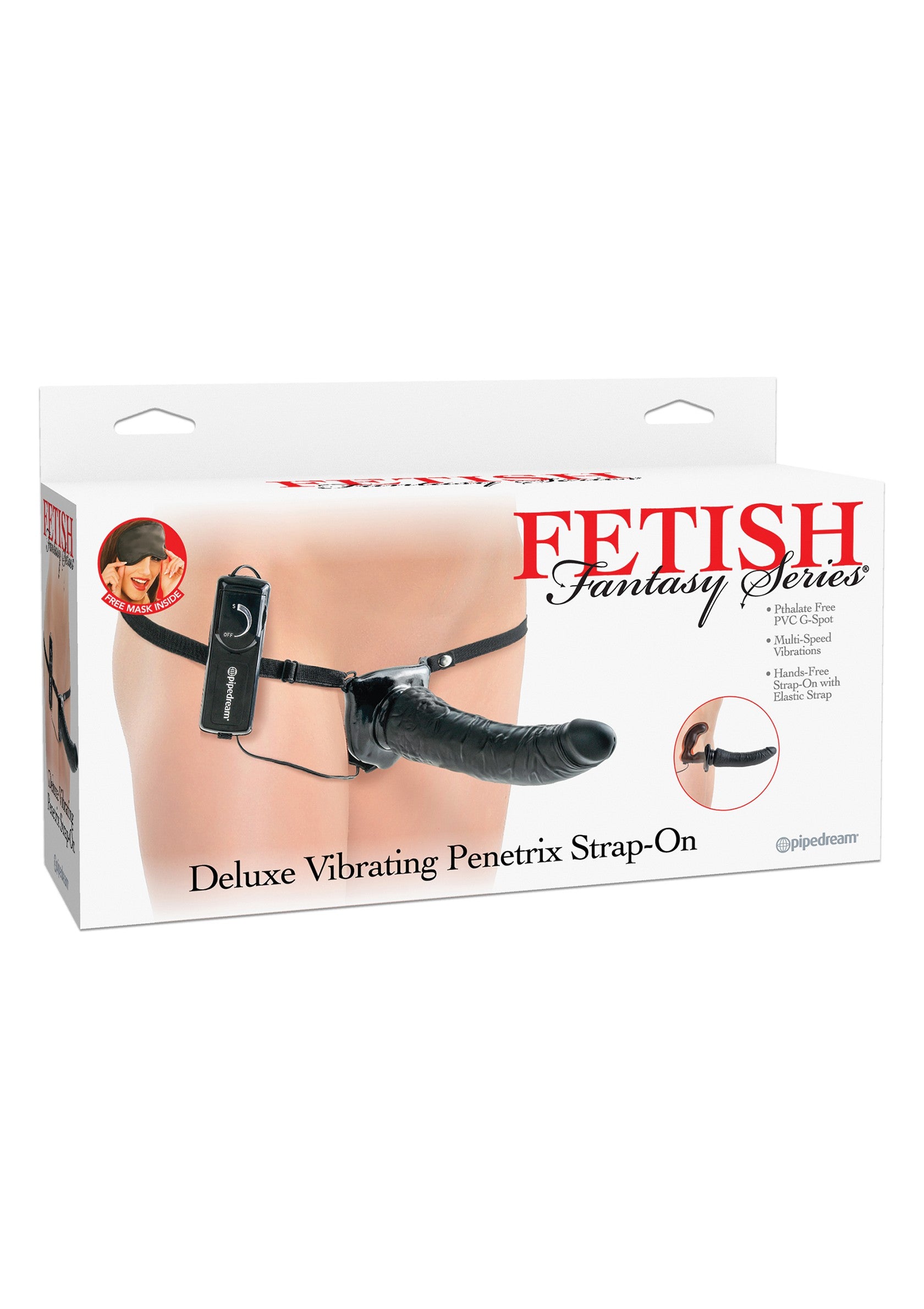 Pipedream Fetish Fantasy Deluxe Vibrating Strap-On BLACK - 3