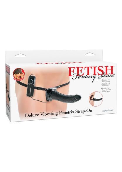 Pipedream Fetish Fantasy Deluxe Vibrating Strap-On BLACK - 3