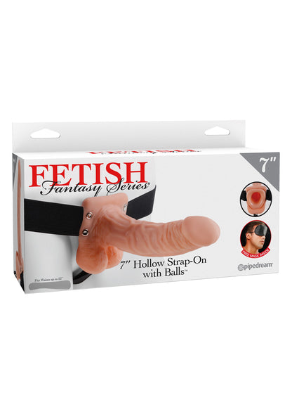 Pipedream Fetish Fantasy 7' Hollow Strap-On Balls SKIN - 2