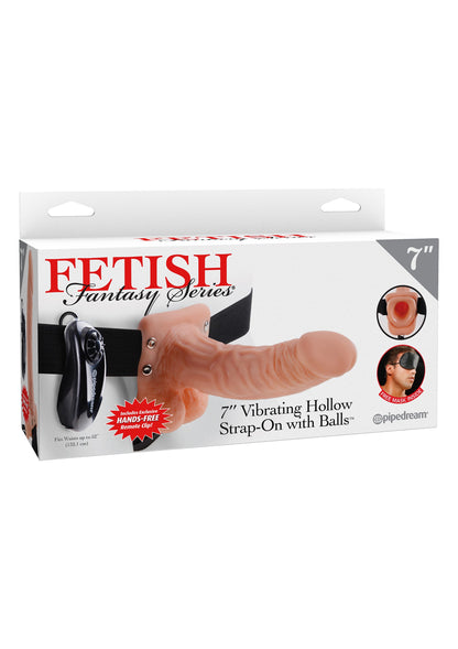 Pipedream Fetish Fantasy 7' Vibrating Hollow Strap-On SKIN - 0