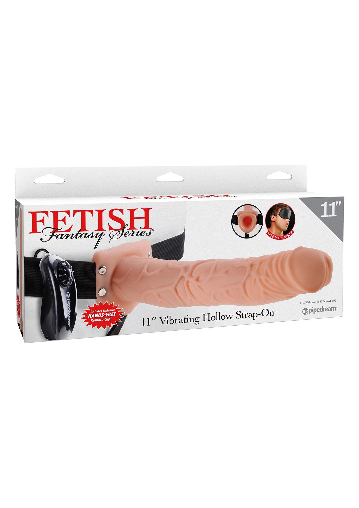 Pipedream Fetish Fantasy 11' Vibrating Hollow StrapOn SKIN - 0