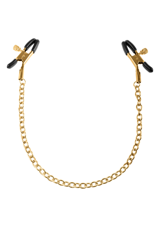 Pipedream Fetish Fantasy Gold - Chain Nipple Clamps