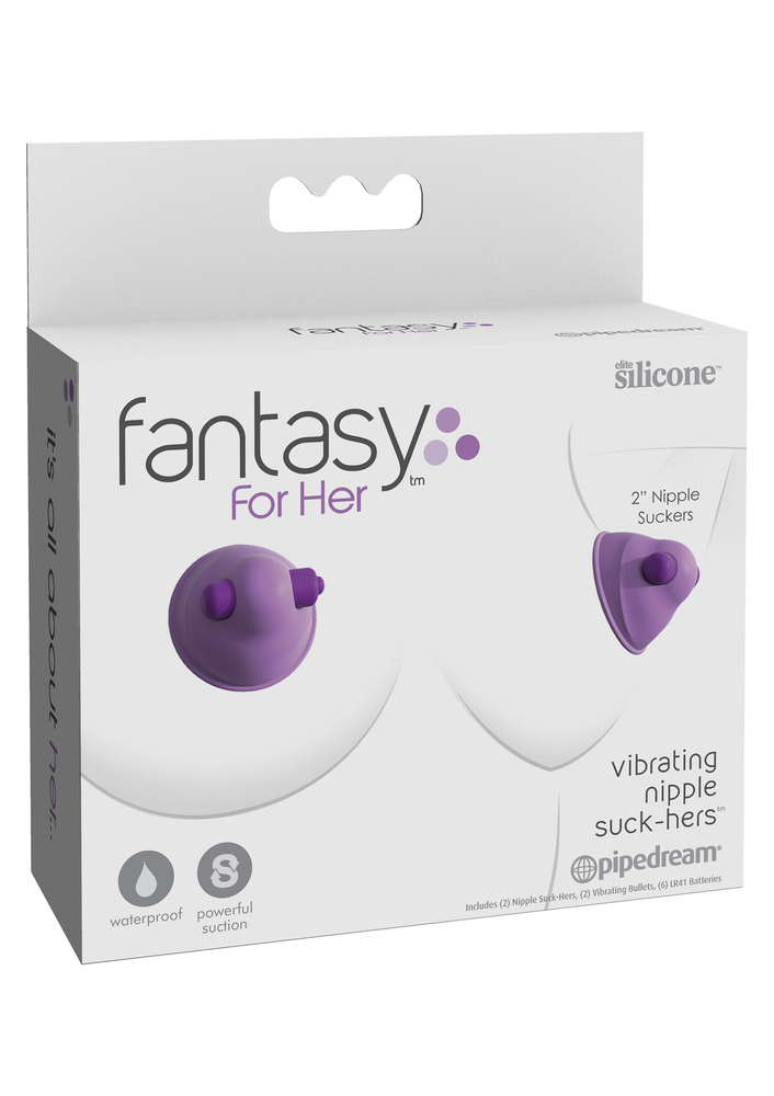 Pipedream Fantasy For Her Vibrating Nipple Suck-Hers PURPLE - 2