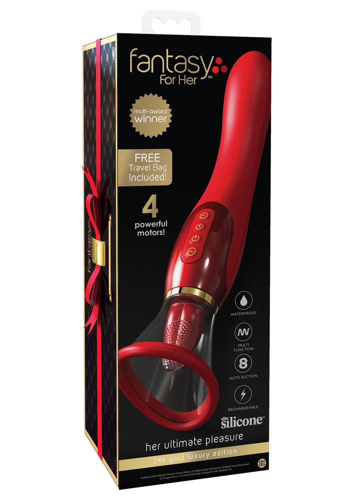 Pipedream Fantasy For Her Her Ultimate Pleasure 24K Gold RED - 2