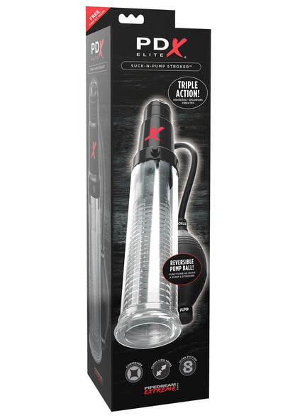 Pipedream PDX Elite Suck-N-Pump Stoker TRANSPA - 3