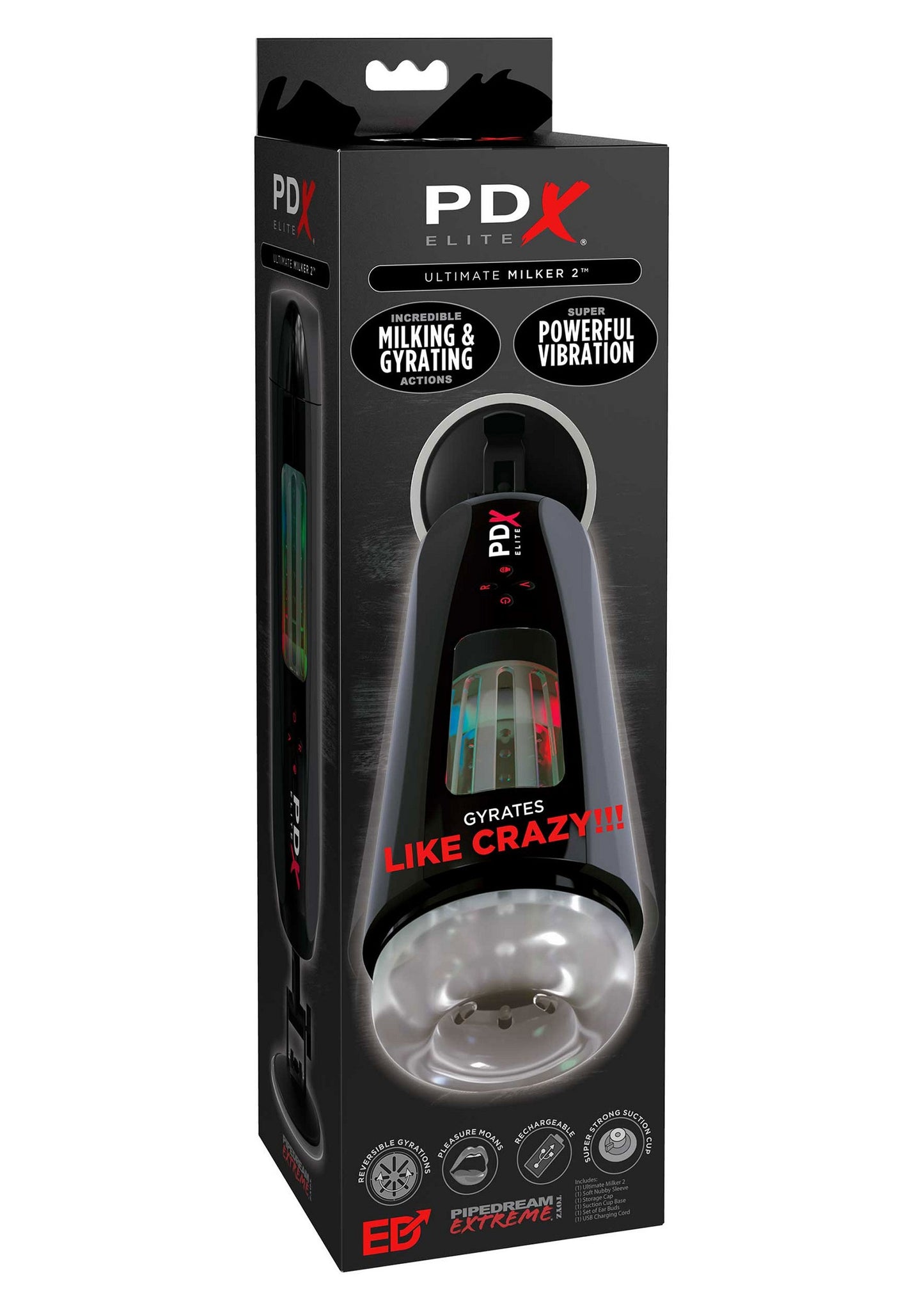Pipedream PDX Elite Ultimate Milker 2 BLACK - 0