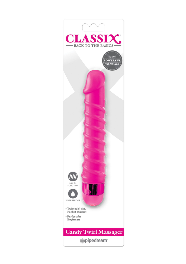 Pipedream Classix Candy Twirl Massager PINK - 2