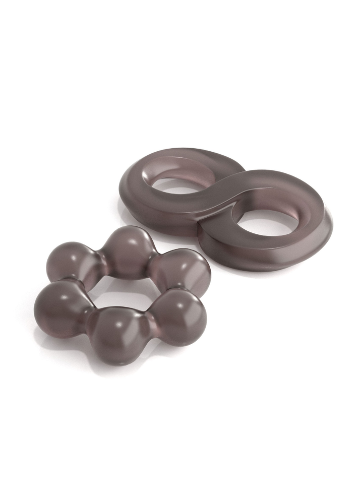 Pipedream Classix Performance Cock Ring Set GREY - 0