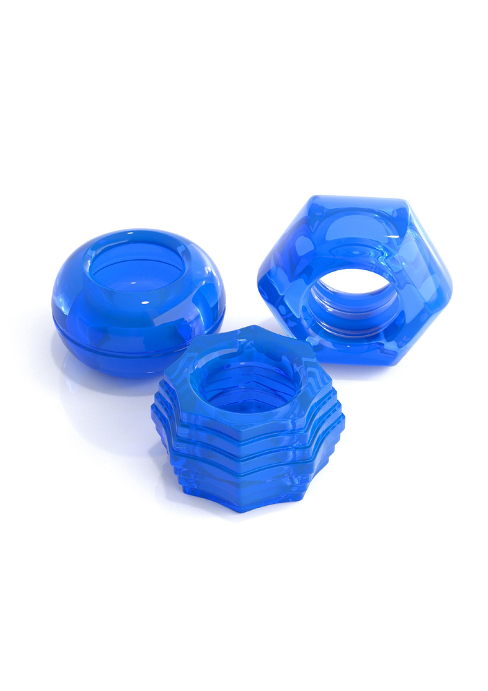 Pipedream Classix Deluxe Cock Ring Set BLUE - 0