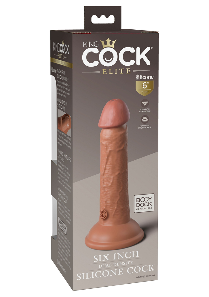 Pipedream King Cock Elite 6' 2Density Silicone Cock CARAMEL - 5