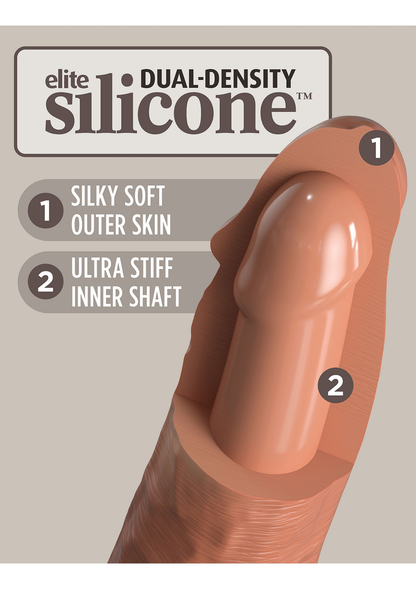 Pipedream King Cock Elite 6' 2Density Silicone Cock CARAMEL - 4