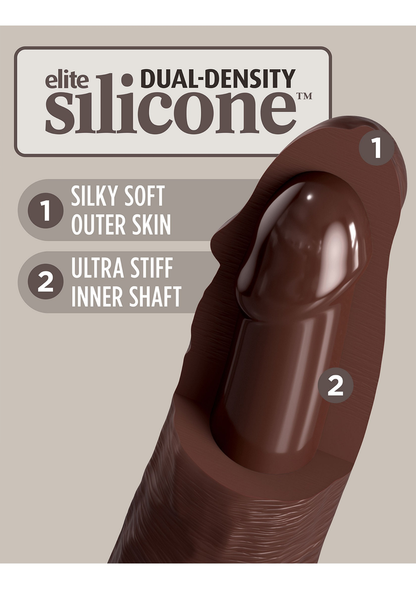 Pipedream King Cock Elite 7' 2Density Silicone Cock BROWN - 1