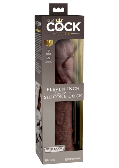 Pipedream King Cock Elite 11' 2Density Silicone Cock BROWN - 2