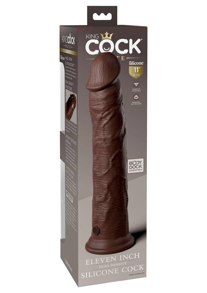 Pipedream King Cock Elite 11' 2Density Silicone Cock BROWN - 1