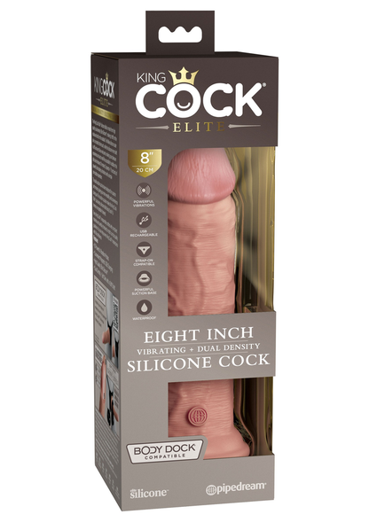 Pipedream King Cock Elite 8' 2Density Vibrating Cock SKIN - 2