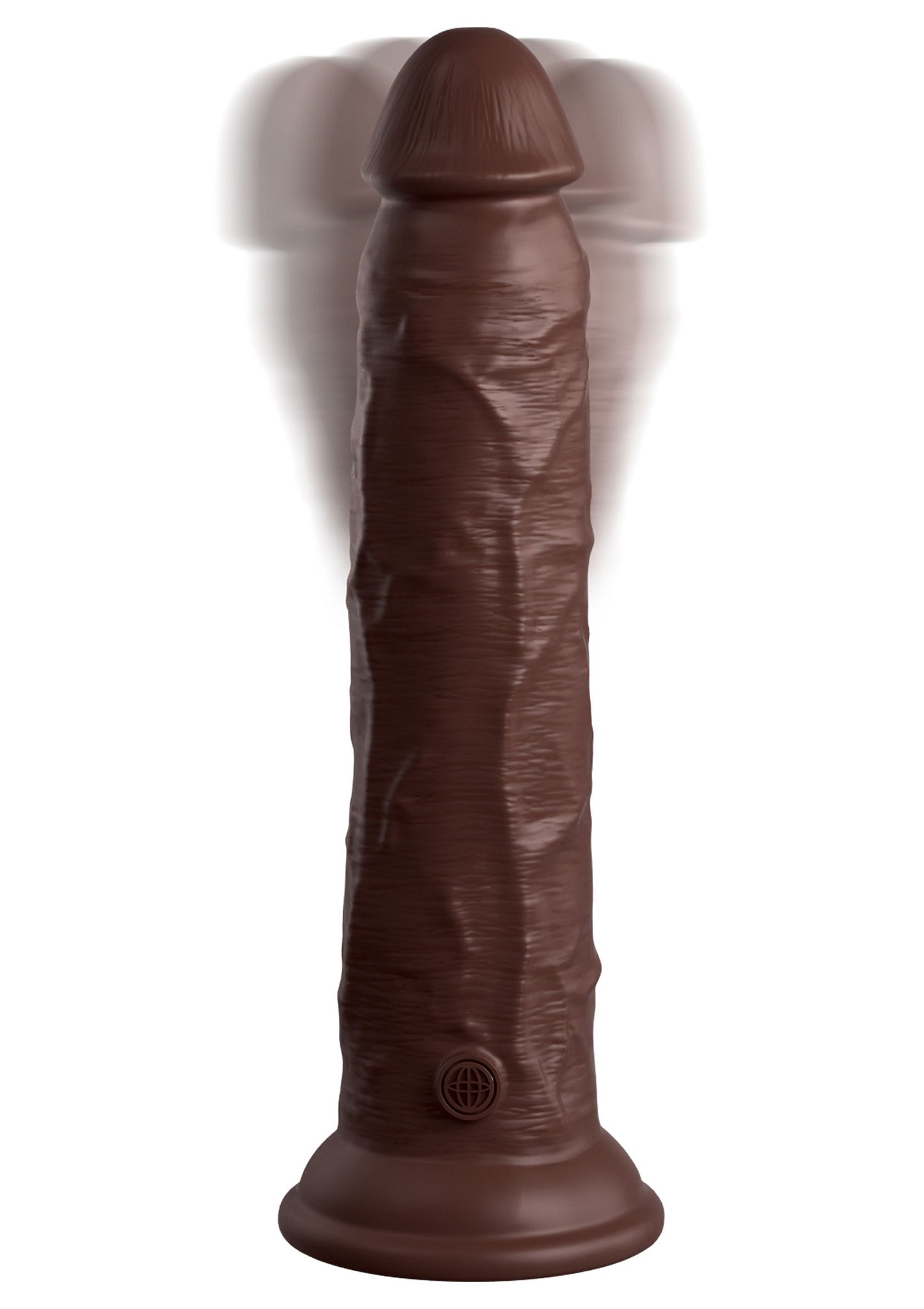 Pipedream King Cock Elite - 9' Vibrating Silicone Dual Density Cock with Remote BROWN - 8